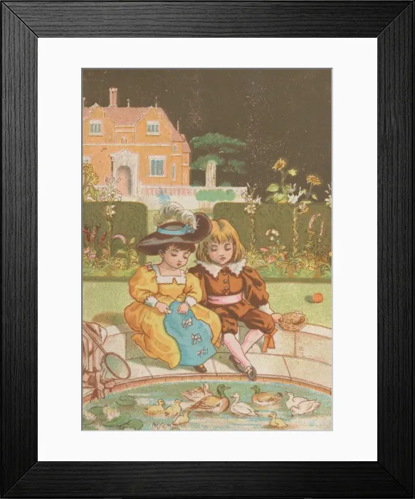 Framed Print : Valentine, ca. 1880. Creator: Catherine Greenaway Framed Print : Valentine, ca. 1880. Creator: Catherine Greenaway