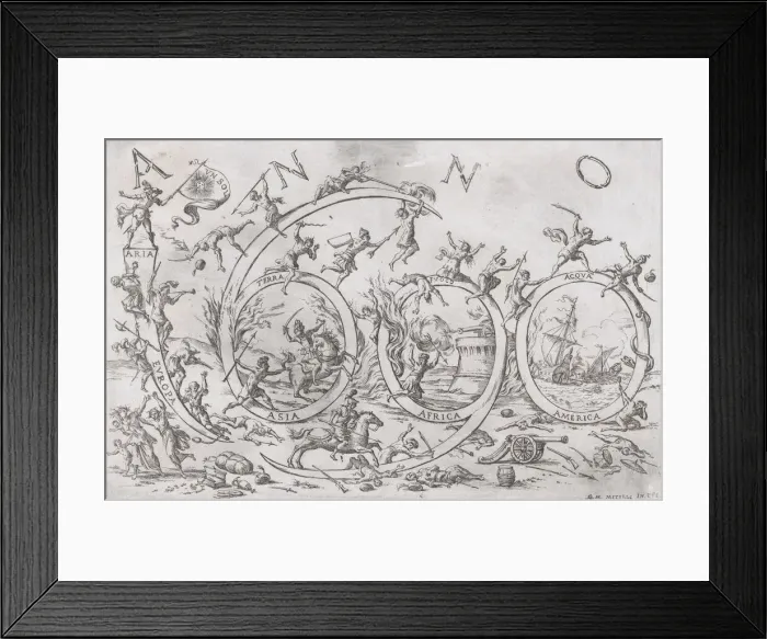 Framed Print : Anno 1690 (the Year 1690)... ca. 1690. Creator: Giuseppe Maria Mitelli Framed Print : Anno 1690 (the Year 1690)... ca. 1690. Creator: Giuseppe Maria Mitelli