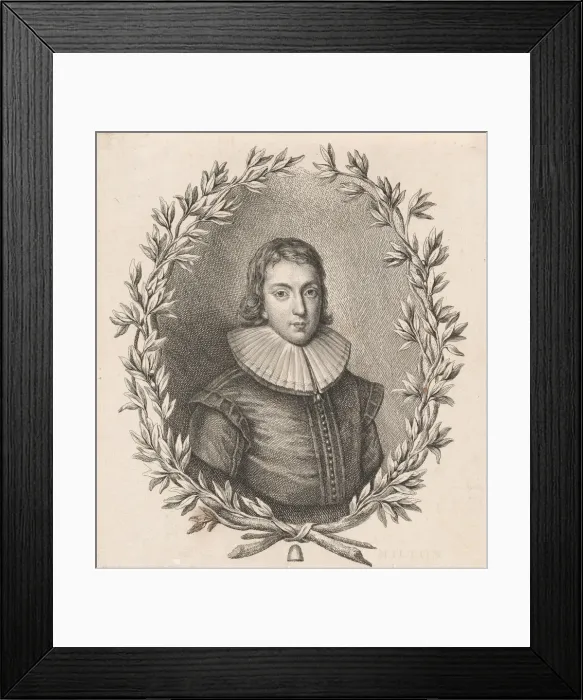 Framed Print : John Milton, 1760. Creator: Giovanni Battista Cipriani Framed Print : John Milton, 1760. Creator: Giovanni Battista Cipriani