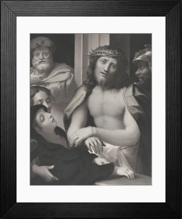Framed Print : Ecce Homo, with Pontius Pilate behind him at left, the Virgin fainting at lower left Framed Print : Ecce Homo, with Pontius Pilate behind him at left, the Virgin fainting at lower left