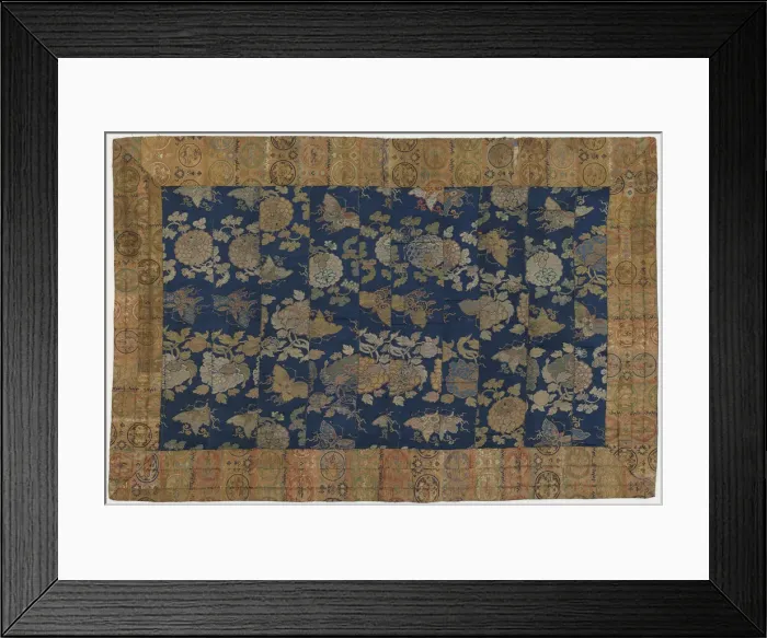 Framed Print : Buddhist monks mantle, modified for use as wall hanging, Edo period, 18th century Framed Print : Buddhist monks mantle, modified for use as wall hanging, Edo period, 18th century