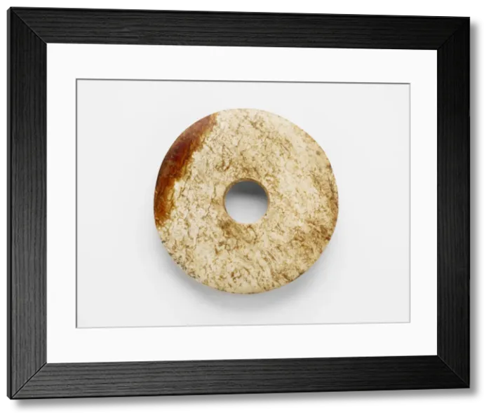 Framed Print : Disk (bi ?), Late Neolithic period, ca. 3300-2250 BCE. Creator: Unknown Framed Print : Disk (bi ?), Late Neolithic period, ca. 3300-2250 BCE. Creator: Unknown