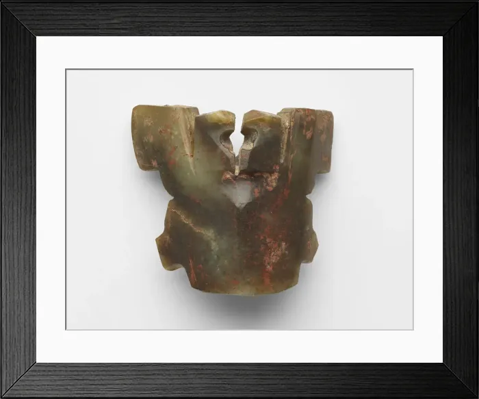 Framed Print : Ornament in the form of an animal head and crest, Late Neolithic period, ca. 1050-ca Framed Print : Ornament in the form of an animal head and crest, Late Neolithic period, ca. 1050-ca