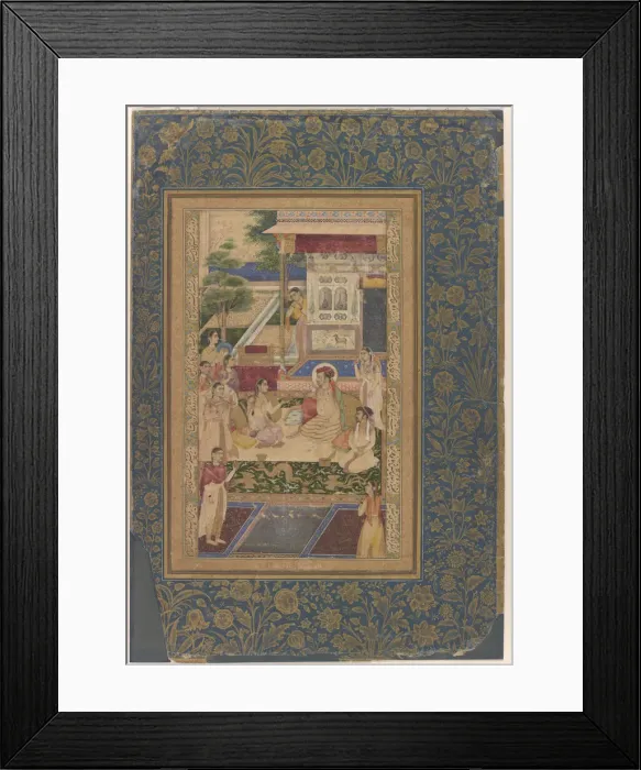 Framed Print : Jahangir and Prince Khurram Entertained by Nur Jahan, Mughal dynasty, ca. 1640-50 Framed Print : Jahangir and Prince Khurram Entertained by Nur Jahan, Mughal dynasty, ca. 1640-50