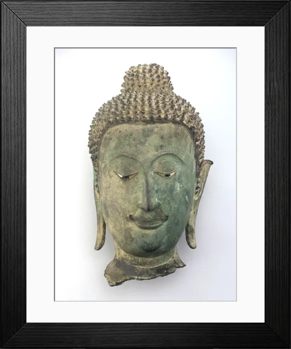 Framed Print : Head of a Buddha, Ayutthaya period, ca. 1700. Creator: Unknown