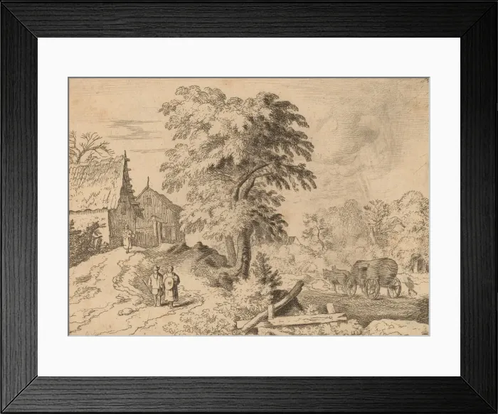 Framed Print : Cart with Two Draft Horses, probably c. 1645 / 1656. Creator: Allart van Everdingen Framed Print : Cart with Two Draft Horses, probably c. 1645 / 1656. Creator: Allart van Everdingen