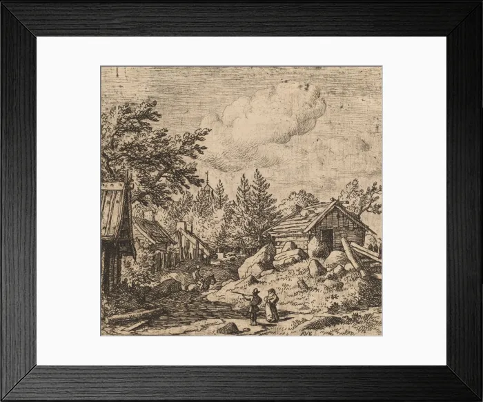 Framed Print : Hamlet on Mountainous Ground, probably c. 1645 / 1656. Creator: Allart van Everdingen Framed Print : Hamlet on Mountainous Ground, probably c. 1645 / 1656. Creator: Allart van Everdingen