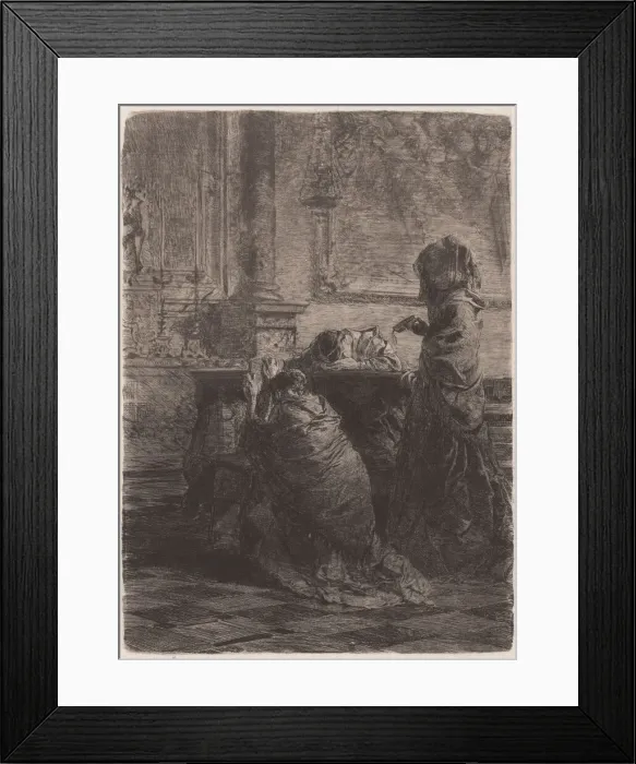 Framed Print : I Fratelli sono al campo (The Men are in the Field), 1870. Creator: Mose, Bianchi Framed Print : I Fratelli sono al campo (The Men are in the Field), 1870. Creator: Mose, Bianchi