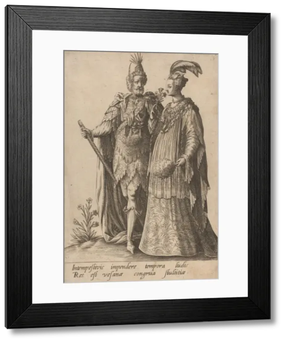 Framed Print : Intempestivis impendere... 1597. Creator: Robert Boissard Framed Print : Intempestivis impendere... 1597. Creator: Robert Boissard