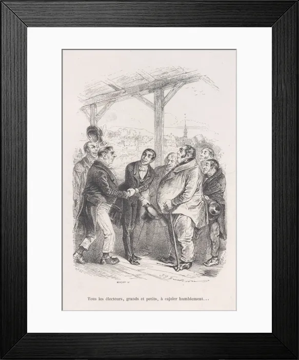 Framed Print : All voters, big and small, gather to humbly coax each other Framed Print : All voters, big and small, gather to humbly coax each other