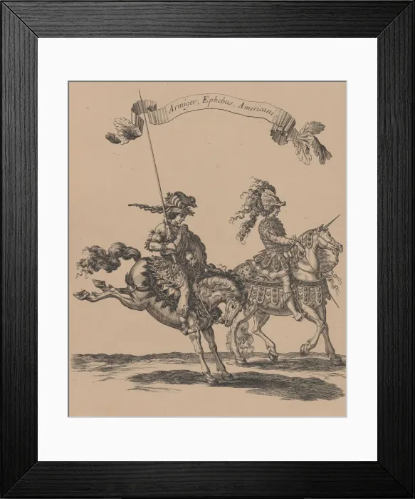 Framed Print : Armiger, Ephebus, Americani, from Courses de Testes et de Bagues Faittes par Roy et pa Framed Print : Armiger, Ephebus, Americani, from Courses de Testes et de Bagues Faittes par Roy et pa