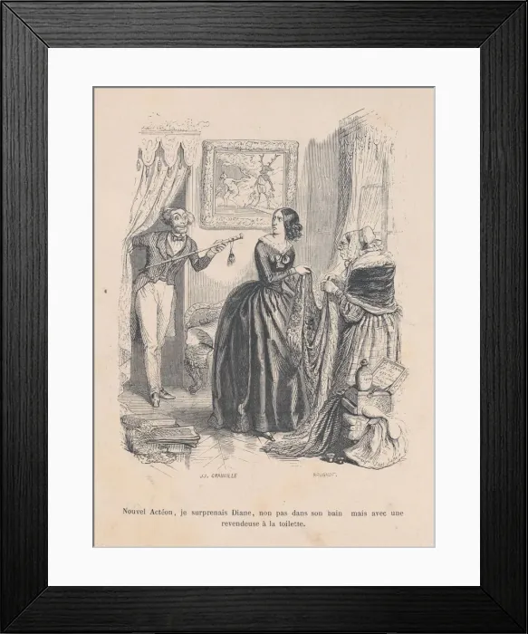 Framed Print : As the new Actaeon, I surprised Diana, not in her bath but with a dealer in the bathroom Framed Print : As the new Actaeon, I surprised Diana, not in her bath but with a dealer in the bathroom