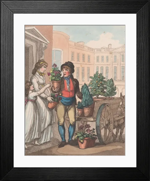 Framed Print : Cries of London, No. 6: All a growing, heres Flowers, March 1, 1799 Framed Print : Cries of London, No. 6: All a growing, heres Flowers, March 1, 1799