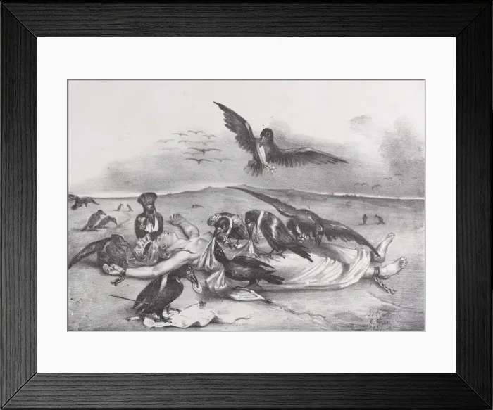 Framed Print : France Delivered to the Crows, 1831. Creator: Delaporte Framed Print : France Delivered to the Crows, 1831. Creator: Delaporte