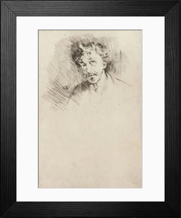 Framed Print : Whistler with the White Lock, 1879. Creator: James Abbott McNeill Whistler Framed Print : Whistler with the White Lock, 1879. Creator: James Abbott McNeill Whistler