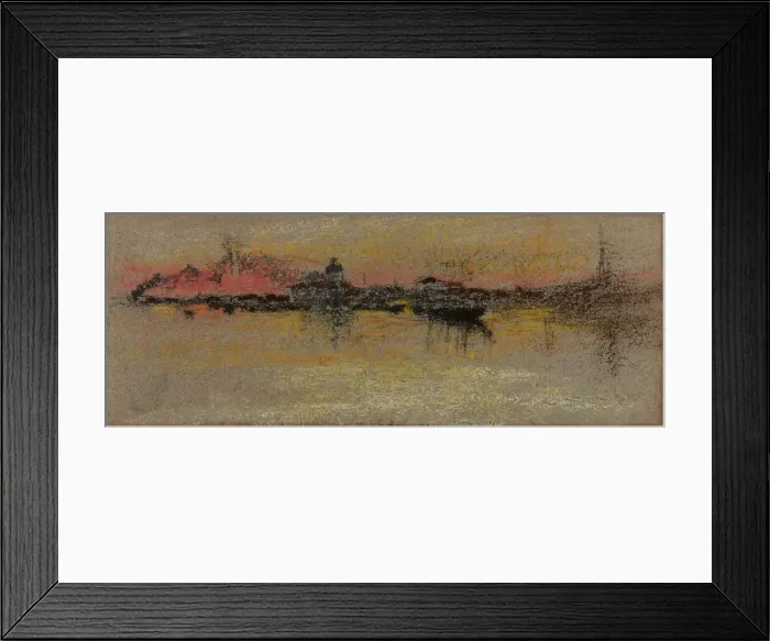 Framed Print : Venice: Sunrise on the Rialto, 1880. Creator: James Abbott McNeill Whistler