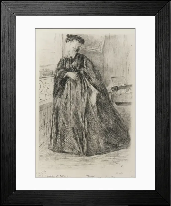 Framed Print : Finette, 1859. Creator: James Abbott McNeill Whistler Framed Print : Finette, 1859. Creator: James Abbott McNeill Whistler