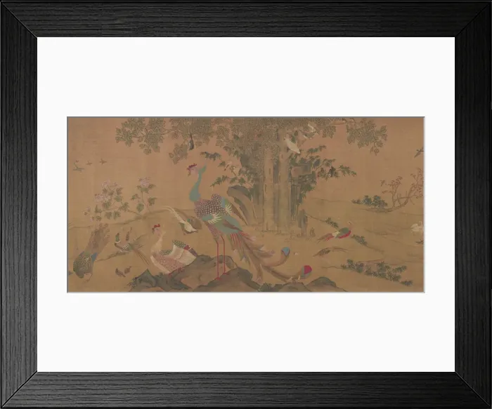Framed Print : A Hundred Birds Worship the Phoenixes, Qing dynasty, 18th century. Creator: Unknown Framed Print : A Hundred Birds Worship the Phoenixes, Qing dynasty, 18th century. Creator: Unknown