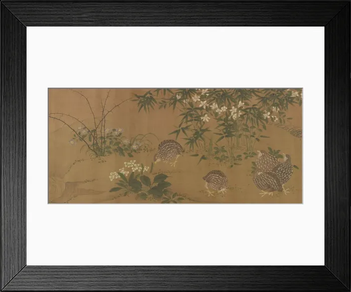 Framed Print : Ducks, flowers, and quail, Ming dynasty, 1368-1644. Creator: Unknown Framed Print : Ducks, flowers, and quail, Ming dynasty, 1368-1644. Creator: Unknown