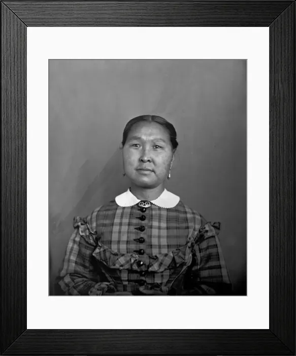 Framed Print : Portrait of Unidentified Woman, 1880s. Creator: United States National Museum Framed Print : Portrait of Unidentified Woman, 1880s. Creator: United States National Museum