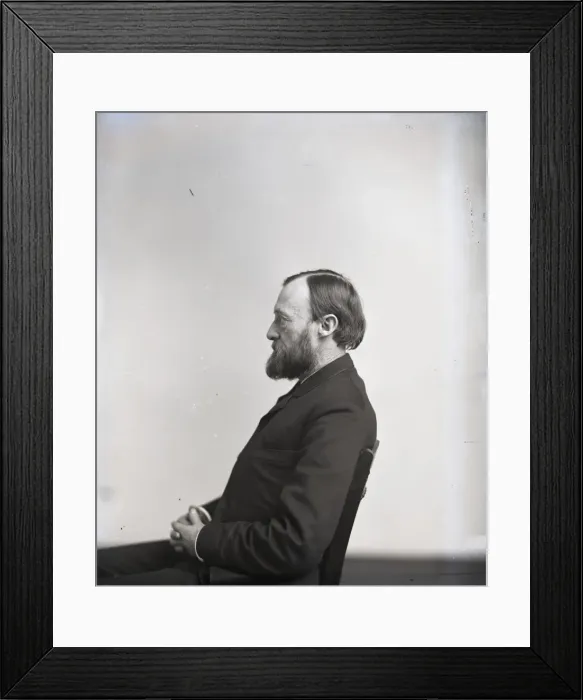 Framed Print : Portrait in Profile of Ferdinand Vandeveer Hayden (1829-1887), 1880s Framed Print : Portrait in Profile of Ferdinand Vandeveer Hayden (1829-1887), 1880s