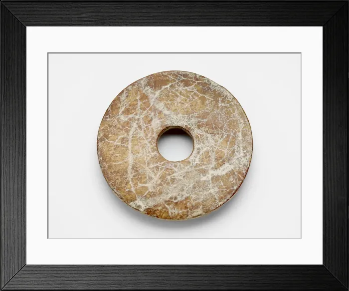 Framed Print : Disk (bi ?), Late Neolithic period, ca. 3300-2250 BCE. Creator: Unknown