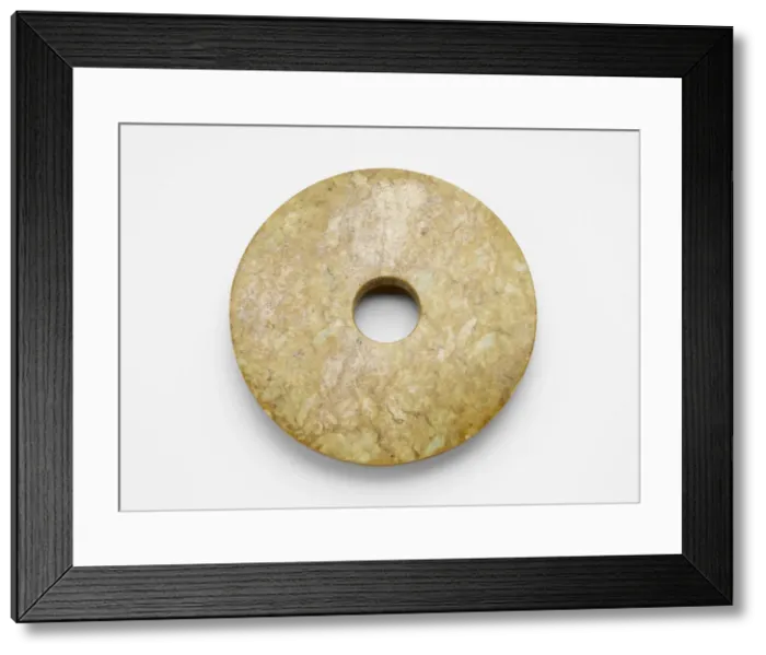 Framed Print : Disk (bi ?), Late Neolithic period, ca. 3300-2250 BCE. Creator: Unknown Framed Print : Disk (bi ?), Late Neolithic period, ca. 3300-2250 BCE. Creator: Unknown