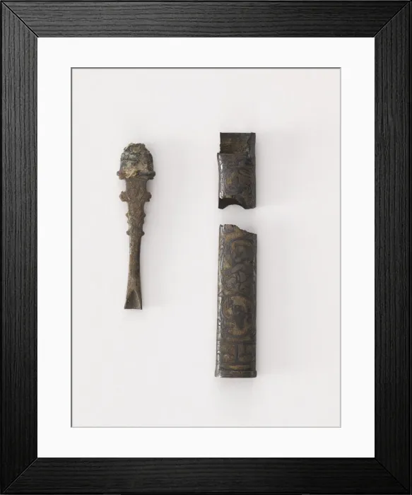 Framed Print : Needle case body and cap, Goryeo period, 12th-13th century. Creator: Unknown Framed Print : Needle case body and cap, Goryeo period, 12th-13th century. Creator: Unknown