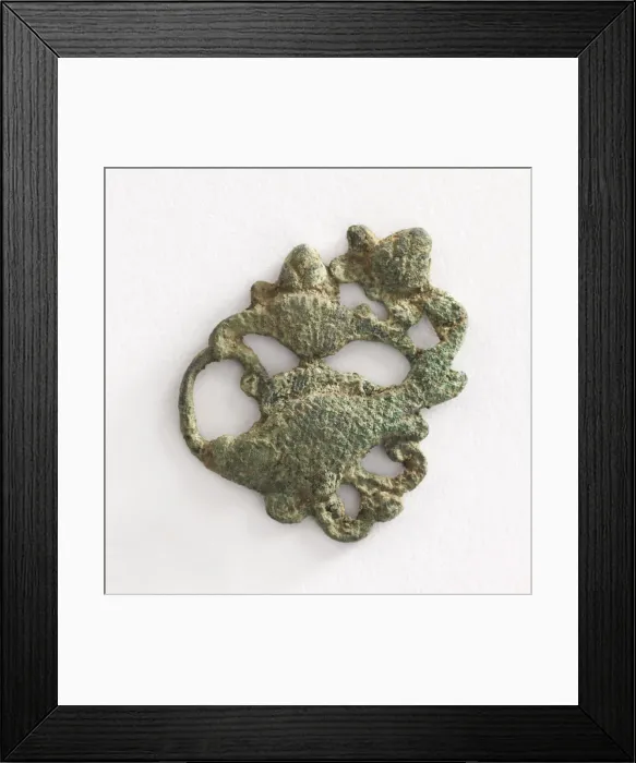 Framed Print : Ornament: carp and lotus buds and leaf, Goryeo period, 12th-13th century Framed Print : Ornament: carp and lotus buds and leaf, Goryeo period, 12th-13th century