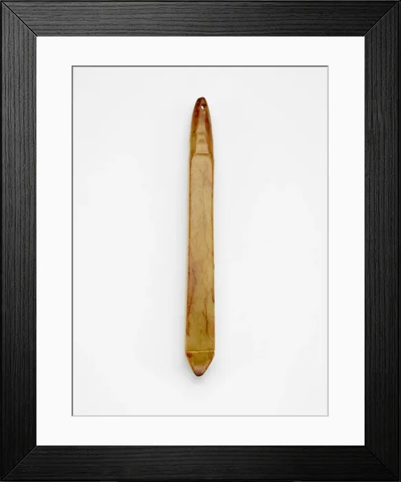 Framed Print : Tapered pendant, Late Neolithic period, ca. 3300-2250 BCE. Creator: Unknown