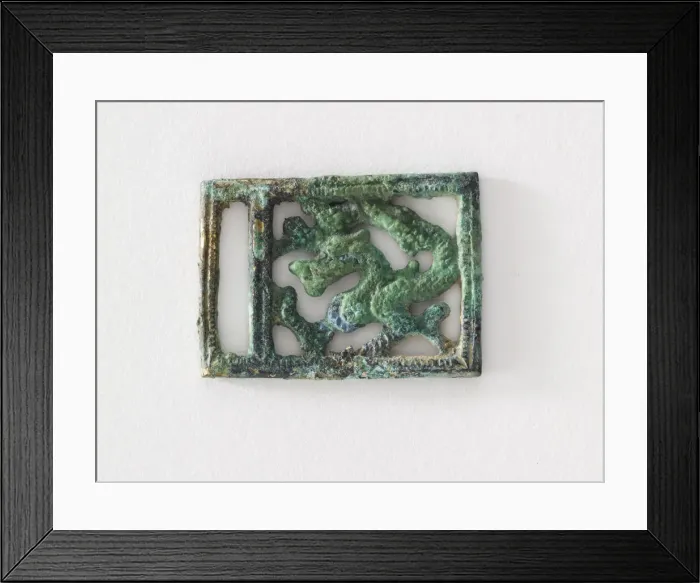 Framed Print : Costume ornament: striding dragon, Goryeo period, 12th-13th century. Creator: Unknown Framed Print : Costume ornament: striding dragon, Goryeo period, 12th-13th century. Creator: Unknown