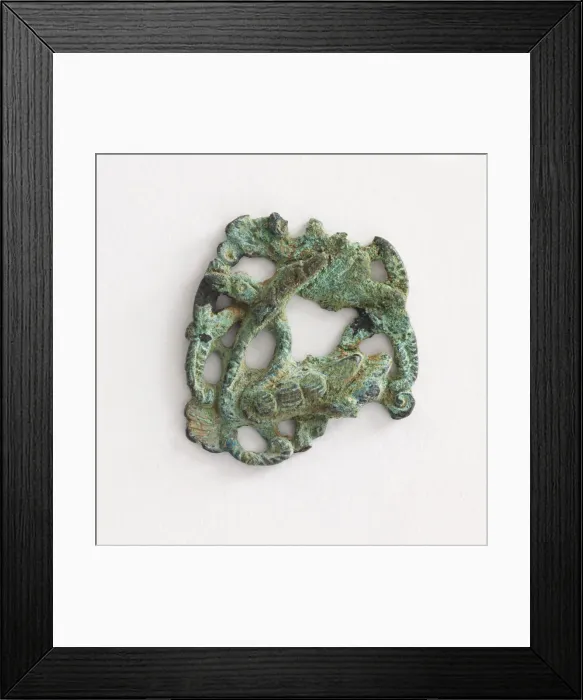 Framed Print : Costume ornament; pair of geese and water plants, Goryeo period, 12th-13th century Framed Print : Costume ornament; pair of geese and water plants, Goryeo period, 12th-13th century