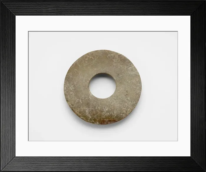 Framed Print : Disk (bi ?), Late Neolithic period, ca. 3300-2250 BCE. Creator: Unknown Framed Print : Disk (bi ?), Late Neolithic period, ca. 3300-2250 BCE. Creator: Unknown