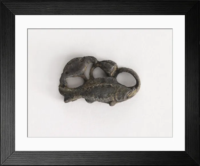 Framed Print : Ornament: fish, lotus leaf, and lotus seed pod, Goryeo period, 12th-13th century Framed Print : Ornament: fish, lotus leaf, and lotus seed pod, Goryeo period, 12th-13th century