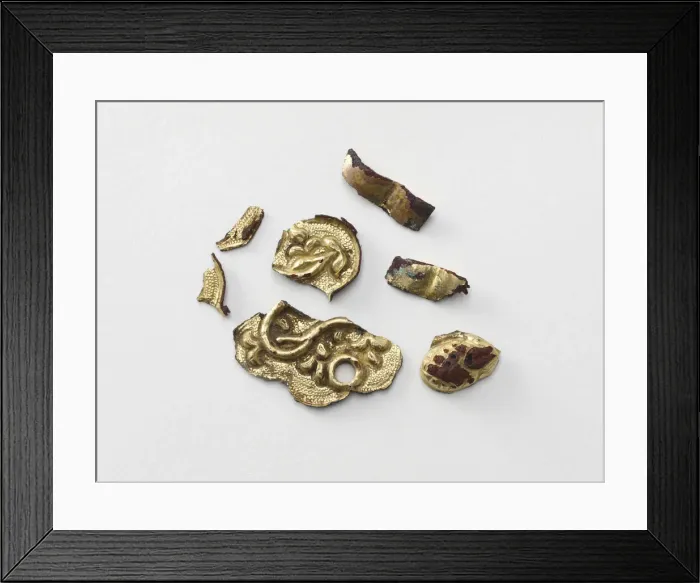 Framed Print : Ornament (in fragments), pair with F1916. 747, Goryeo period, 12th-13th century Framed Print : Ornament (in fragments), pair with F1916. 747, Goryeo period, 12th-13th century