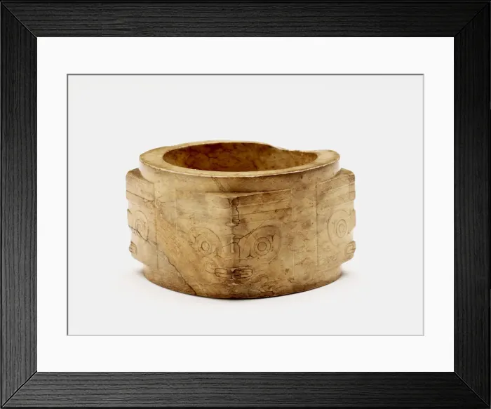 Framed Print : One-tier tube (cong ?) with masks, Late Neolithic period, ca. 3300-ca. 2250 BCE Framed Print : One-tier tube (cong ?) with masks, Late Neolithic period, ca. 3300-ca. 2250 BCE