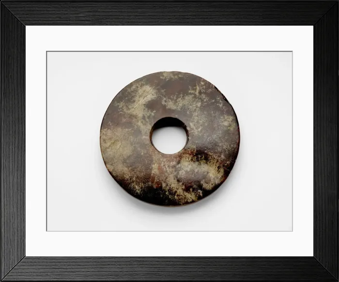 Framed Print : Disk (bi ?), Late Neolithic period, ca. 3300-2250 BCE. Creator: Unknown Framed Print : Disk (bi ?), Late Neolithic period, ca. 3300-2250 BCE. Creator: Unknown
