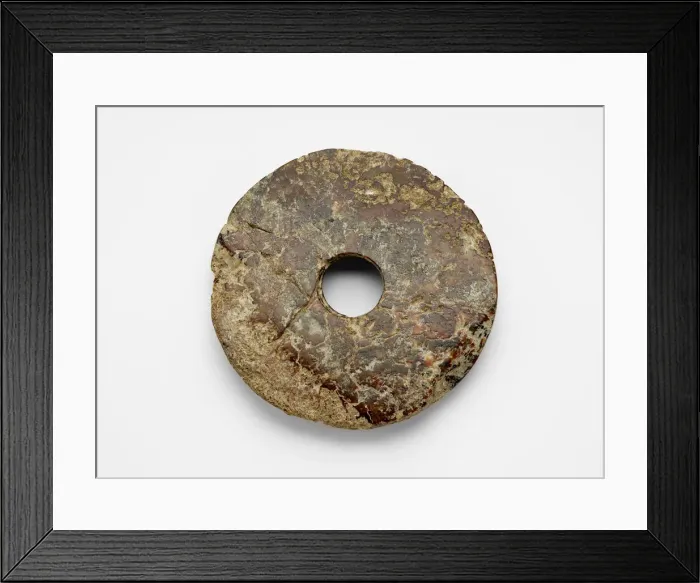 Framed Print : Disk (bi ?), Late Neolithic period, ca. 3300-2250 BCE. Creator: Unknown Framed Print : Disk (bi ?), Late Neolithic period, ca. 3300-2250 BCE. Creator: Unknown