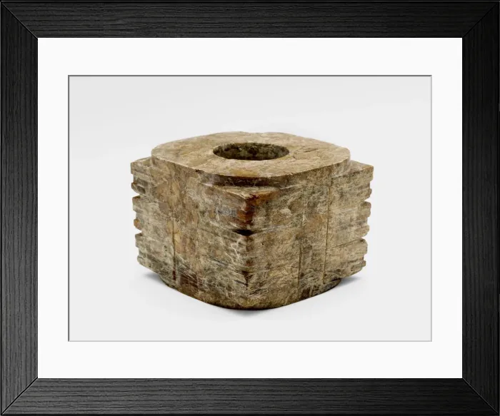 Framed Print : Three-tier tube (cong ?) with masks, Late Neolithic period, ca. 3300-2250 BCE Framed Print : Three-tier tube (cong ?) with masks, Late Neolithic period, ca. 3300-2250 BCE
