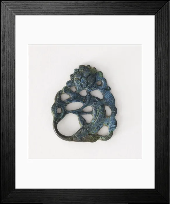 Framed Print : Ornament: lotus and carp (a set with F1916. 731, 732, and 738), Goryeo period Framed Print : Ornament: lotus and carp (a set with F1916. 731, 732, and 738), Goryeo period
