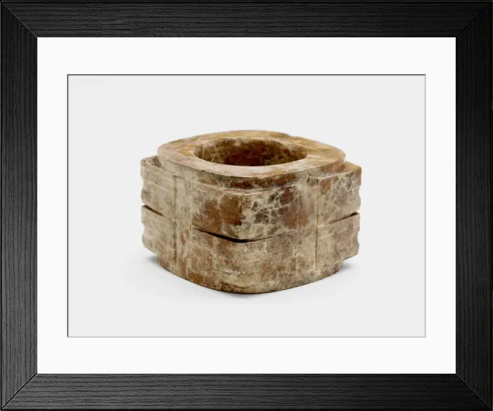 Framed Print : Two-tier tube (cong ?) with masks, Late Neolithic period, ca. 3300-2250 BCE Framed Print : Two-tier tube (cong ?) with masks, Late Neolithic period, ca. 3300-2250 BCE