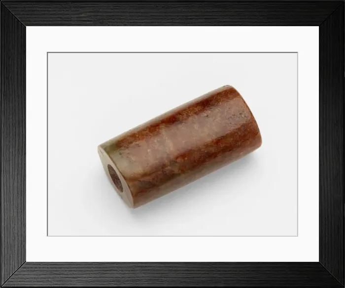 Framed Print : Flattened cylindrical bead, Late Neolithic period, ca. 3300-2250 BCE. Creator: Unknown