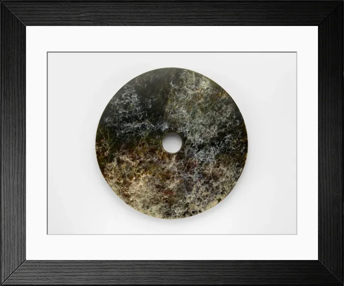 Framed Print : Disk (bi ?) with incised glyph, Late Neolithic period, ca. 3300-2250 BCE Framed Print : Disk (bi ?) with incised glyph, Late Neolithic period, ca. 3300-2250 BCE