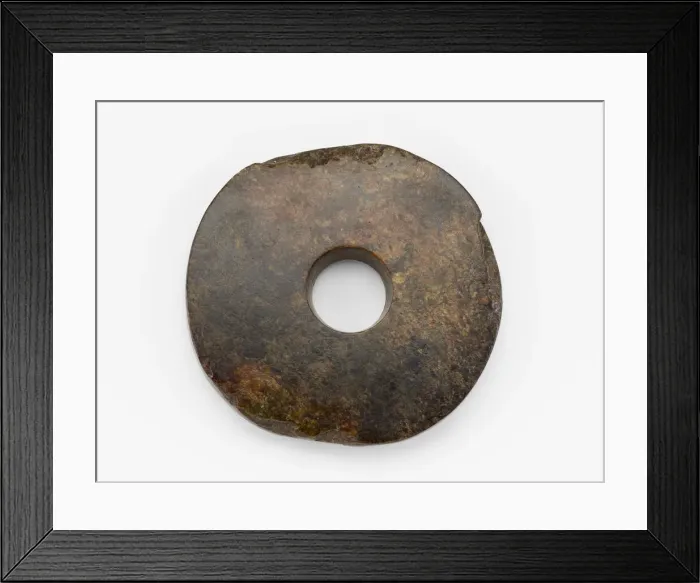 Framed Print : Disk (bi ?), Late Neolithic period, ca. 3300-2250 BCE. Creator: Unknown Framed Print : Disk (bi ?), Late Neolithic period, ca. 3300-2250 BCE. Creator: Unknown