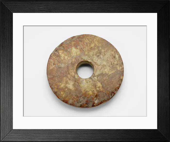 Framed Print : Disk (bi ?), Late Neolithic period, ca. 3300-2250 BCE. Creator: Unknown; Unknown Framed Print : Disk (bi ?), Late Neolithic period, ca. 3300-2250 BCE. Creator: Unknown; Unknown