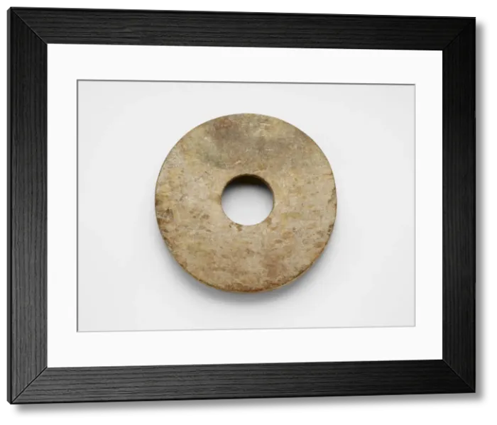 Framed Print : Disk (bi ?), Late Neolithic period, ca. 3300-2250 BCE. Creator: Unknown; Unknown Framed Print : Disk (bi ?), Late Neolithic period, ca. 3300-2250 BCE. Creator: Unknown; Unknown
