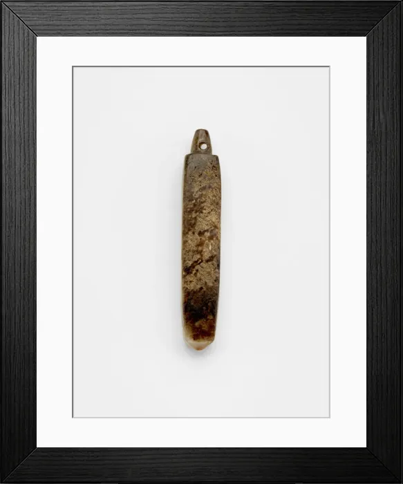 Framed Print : Tapered pendant, Late Neolithic period, ca. 3300-2250 BCE. Creator: Unknown Framed Print : Tapered pendant, Late Neolithic period, ca. 3300-2250 BCE. Creator: Unknown