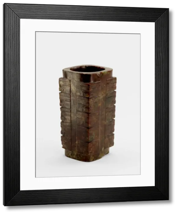 Framed Print : Five-tier tube (cong ?) with masks, Late Neolithic period, ca. 3300-2250 BCE Framed Print : Five-tier tube (cong ?) with masks, Late Neolithic period, ca. 3300-2250 BCE