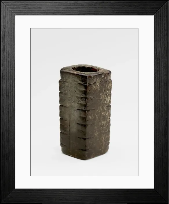 Framed Print : Tube (cong ?), Late Neolithic period, ca. 3300-ca. 2250 BCE. Creator: Unknown Framed Print : Tube (cong ?), Late Neolithic period, ca. 3300-ca. 2250 BCE. Creator: Unknown