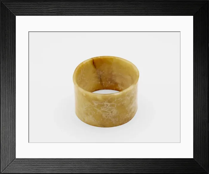 Framed Print : Bracelet with incised glyphs, Late Neolithic period, ca. 3300-2250 BCE. Creator: Unknown Framed Print : Bracelet with incised glyphs, Late Neolithic period, ca. 3300-2250 BCE. Creator: Unknown